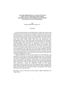 i ANALISIS PERBANDINGAN ANTARA INVESTASI PADA VALUTA
