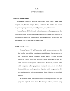 BAB 2 LANDASAN TEORI 2.1 Definisi Teknik Industri Menurut IIE