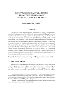 konstruksi sosial tata ruang pesantren al-muayyad