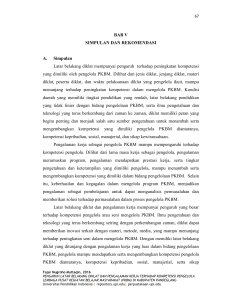 BAB V SIMPULAN DAN REKOMENDASI A. Simpulan Latar