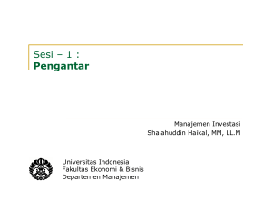 2. Manajemen Investasi