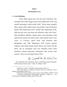 Page 1 1 BAB 1 PENDAHULUAN A. Latar Belakang Islam adalah