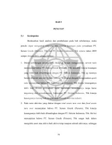 78 BAB 5 PENUTUP 5.1 Kesimpulan Berdasarkan hasil analisis dan