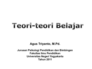 teori belajar - Staff Site Universitas Negeri Yogyakarta