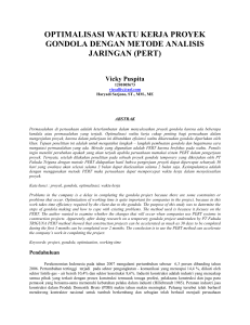 optimalisasi waktu kerja proyek gondola dengan metode analisis