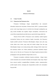 BAB II TINJAUAN PUSTAKA 2.1 Uraian Teroritis 2.1.1 Pemasaran