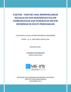 faktor - faktor yang mempengaruhi kegagalan dan kesuksesan