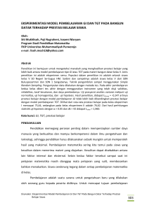 303 eksperimentasi model pembelajaran gi dan tgt