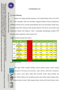 Kajian pengendalian mutu minyak kelapa sawit (cpo) pada industri