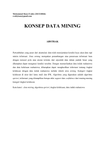 konsep data mining - UIGM | Login Student