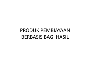 produk pembiayaan berbasis bagi hasil