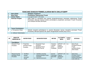 RBPMD dan RP Implementasi Proyek Perubahan