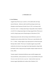 1 I. PENDAHULUAN A. Latar Belakang Anggrek bulan