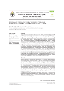 Journal of Physical Education, Sport, Health and