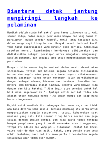 Diantara detak jantung mengiringi langkah ke pelaminan