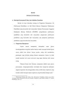 13 BAB II TINJAUAN PUSTAKA A. Deskripsi Konseptual Fokus dan