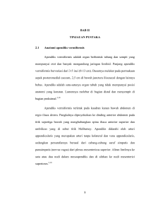 8 BAB II TINJAUAN PUSTAKA 2.1 Anatomi apendiks