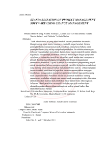 standardization of project management software using change