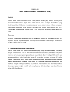 MODUL-10 Global System for Mobile Communication (GSM)