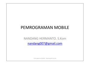 pemrograman mobile - E-Learning | STMIK AMIKOM Purwokerto