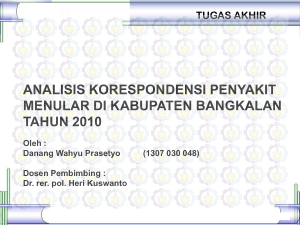 analisis korespondensi penyakit menular di kabupaten