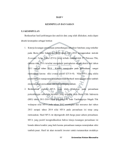 BAB V KESIMPULAN DAN SARAN 5.1 KESIMPULAN Berdasarkan