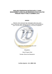 analisis penerapan sistem supply chain management (scm)