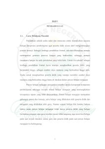 1 BAB I PENDAHULUAN 1.1. Latar Belakang Masalah Pendidikan