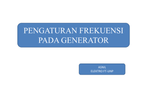 PENGATURAN FREKUENSI PADA GENERATOR