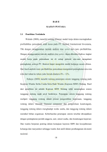 10 BAB II KAJIAN PUSTAKA 2.1 Penelitian Terdahulu Widodo (2008