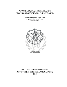 penyutradaraan naskah lakon opera ular putih karya n