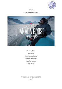 TUGAS CASE – CANADA GOOSE Kelompok 6 : Ade