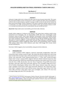 analisis keberlanjutan fiskal indonesia tahun 2000-2012