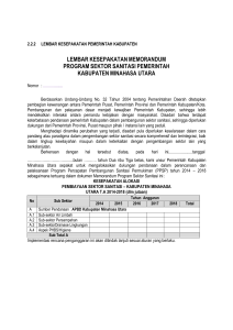 lembar kesepakatanmemorandum program sektor