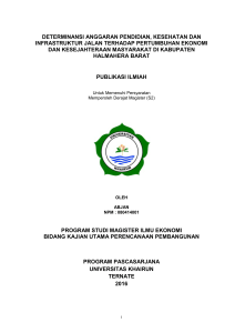 determinansi anggaran pendidian, kesehatan dan infrastruktur jalan