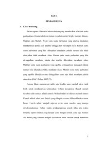 BAB 1 PENDAHULUAN A. Latar Belakang Dalam agama Islam ada