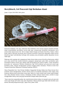 Berrybleach, Gel Pencerah Gigi Berbahan Alami