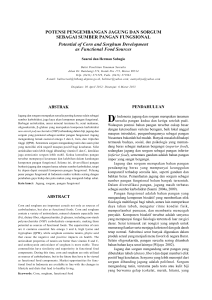 POTENSI PENGEMBANGAN JAGUNG DAN SORGUM