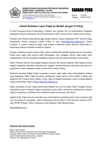 Lapor SPT Presiden via e-filing