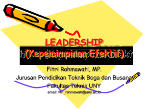 LEADERSHIP (Kepemimpinan Efektif)