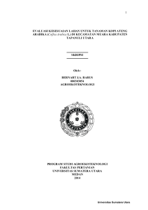 1 EVALUASI KESESUAIAN LAHAN UNTUK TANAMAN - USU-IR
