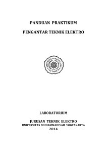 panduan praktikum pengantar teknik elektro