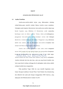 72 BAB IV ANALISA DAN PENGUJIAN ALAT 4.1 Analisa Penelitian