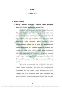 BAB IV ANALISIS DATA A. Temuan Penelitian 1. Upaya Pemerintah