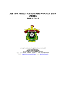 abstrak penelitian berbasis program studi (prodi