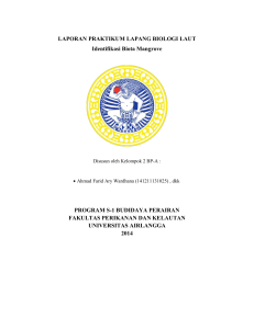 LAPORAN PRAKTIKUM LAPANG BIOLOGI LAUT Identifikasi Biota