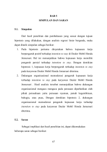 47 BAB 5 SIMPULAN DAN SARAN 5.1. Simpulan Dari hasil