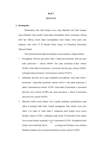 BAB V PENUTUP A. Kesimpulan Berdasarkan data hasil belajar