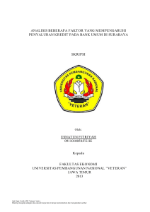 analisis beberapa faktor yang mempengaruhi penyaluran