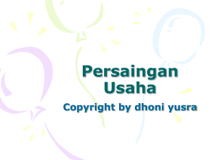 Persaingan Usaha - Digilib Esa Unggul